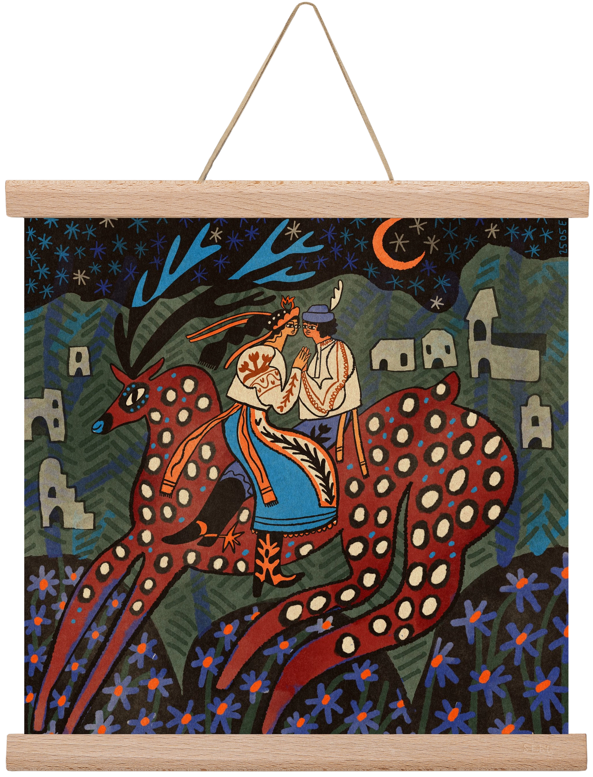 Folk deer, 30x30 cm (30x30 cm), Tölgy akasztó