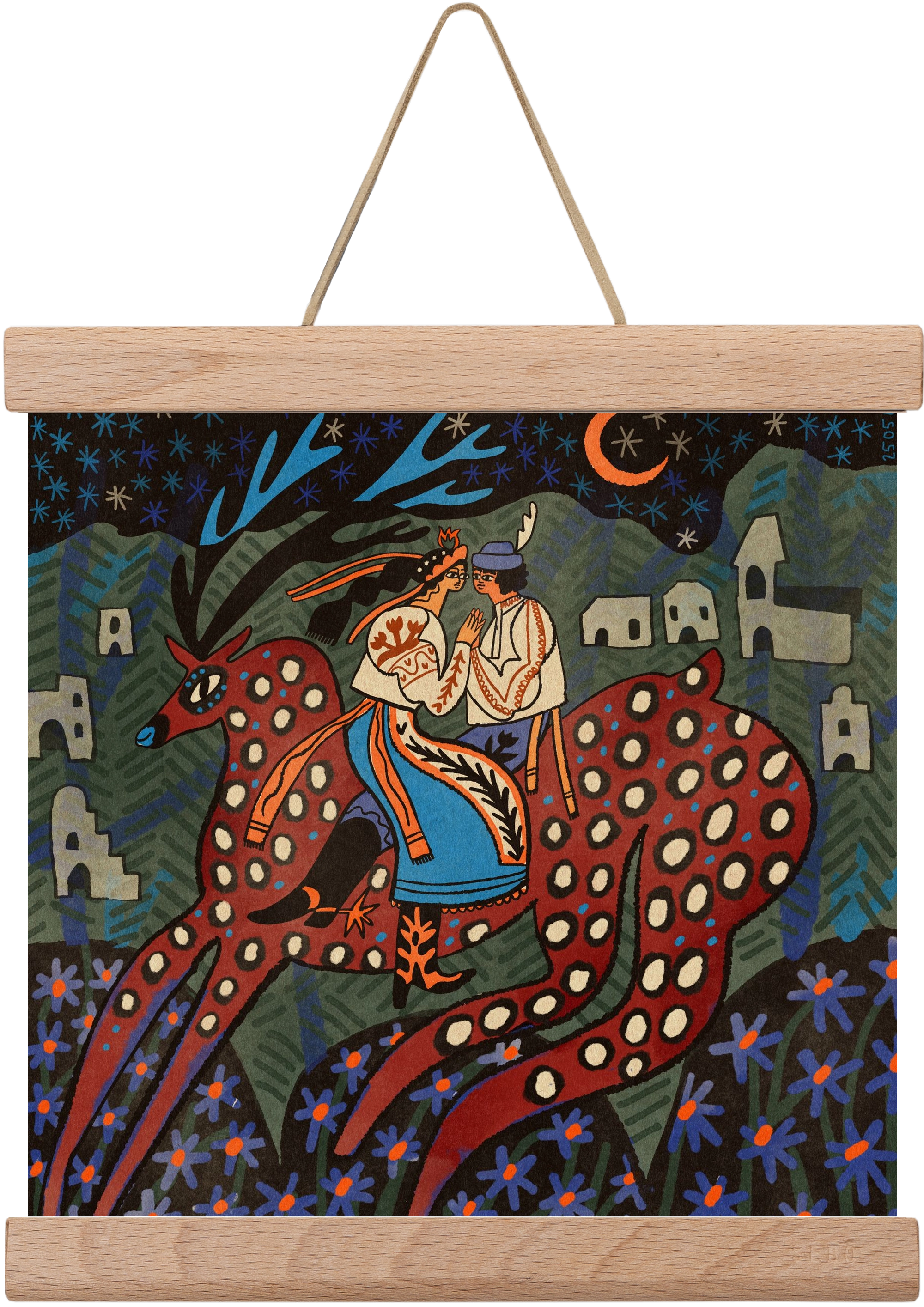 Folk deer, 20x20 cm (20x20 cm), Tölgy akasztó