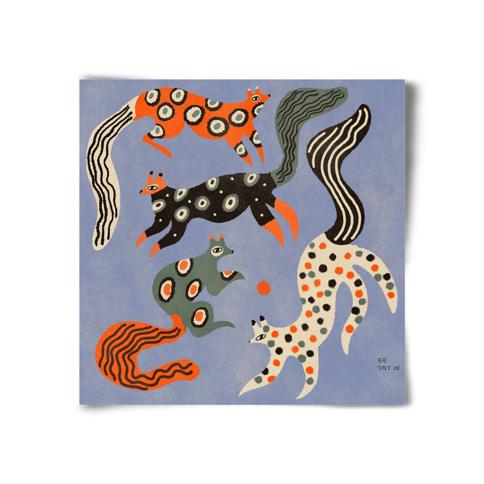 Magic folk squirrels 2., 30x30 cm, Keret nélkül