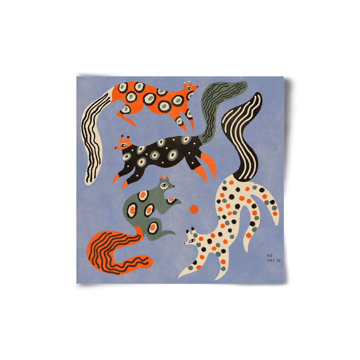 Magic folk squirrels 2., 20x20 cm, Keret nélkül