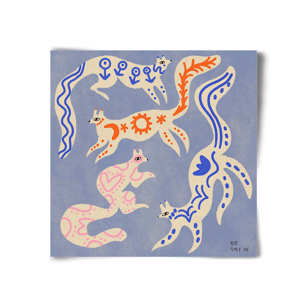 Magic folk squirrels 3., 30x30 cm, Keret nélkül