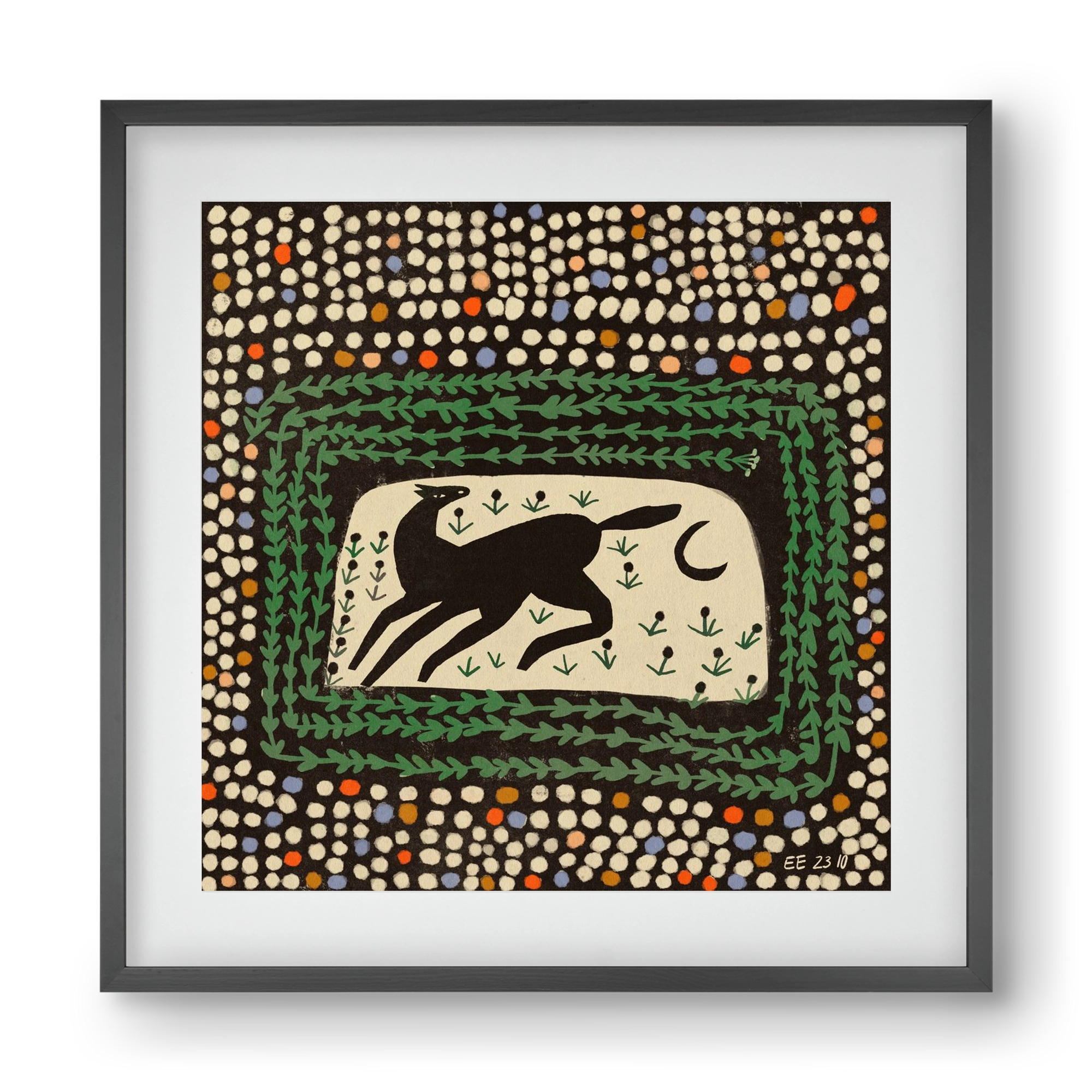 Magic maze, 40x40 cm (30x30 cm), Fekete keret, paszpartuval