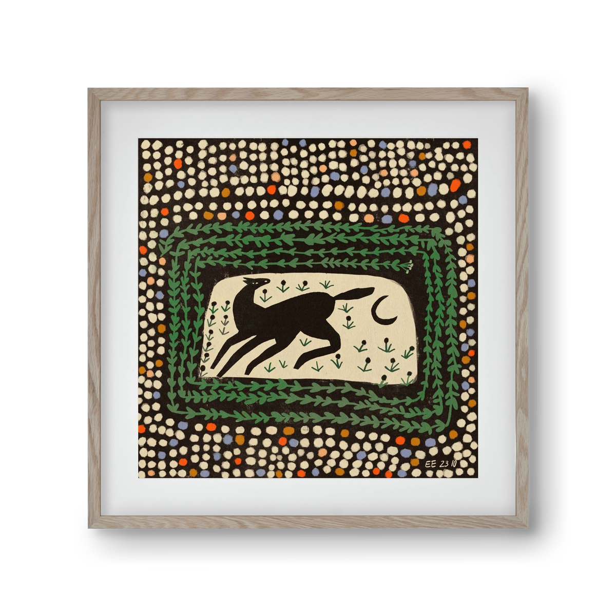 Magic maze, 30x30 cm (20x20 cm), Tölgy keret, paszpartuval