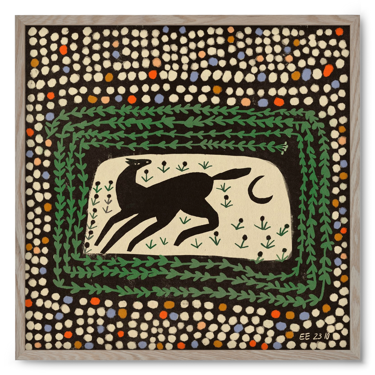 Magic maze, 50x50 cm (50x50 cm), Tölgy keret