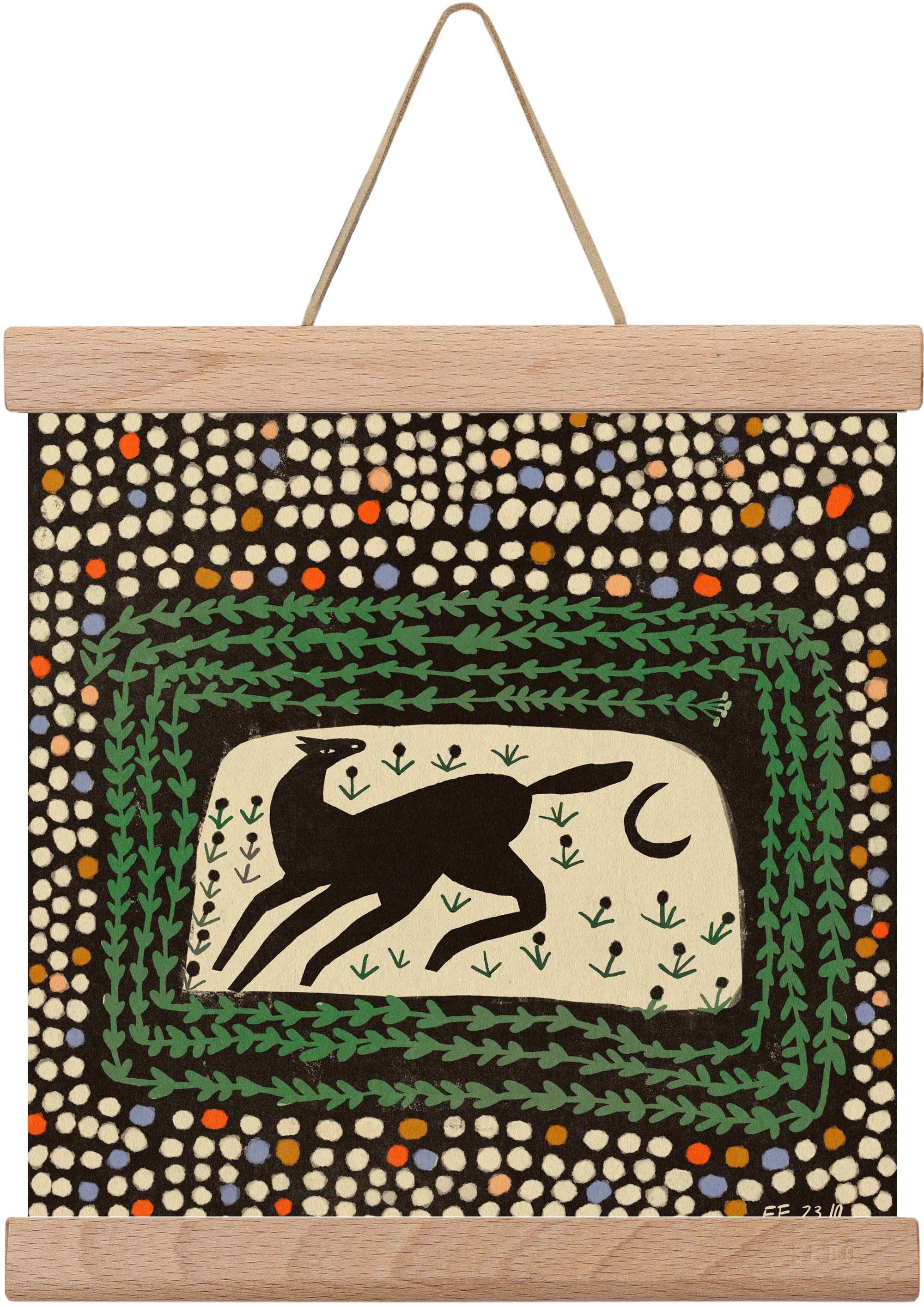 Magic maze, 20x20 cm (20x20 cm), Tölgy akasztó