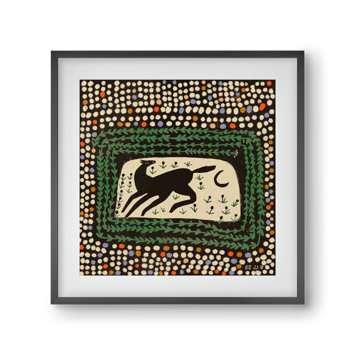 Magic maze, 30x30 cm (20x20 cm), Fekete keret, paszpartuval