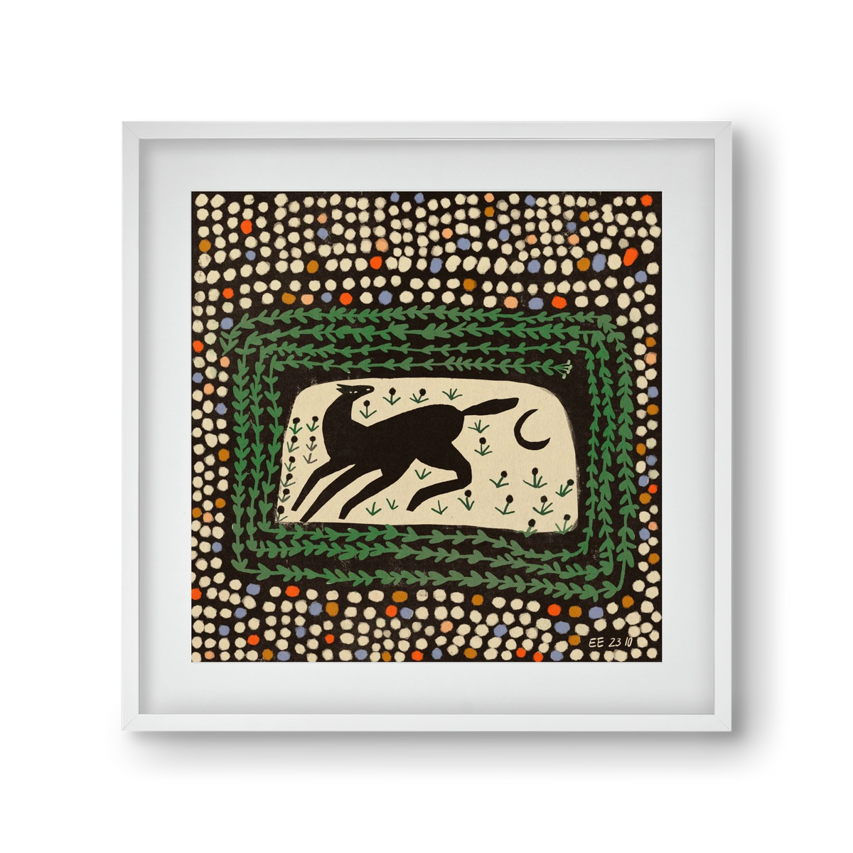 Magic maze, 30x30 cm (20x20 cm), Fehér keret, paszpartuval