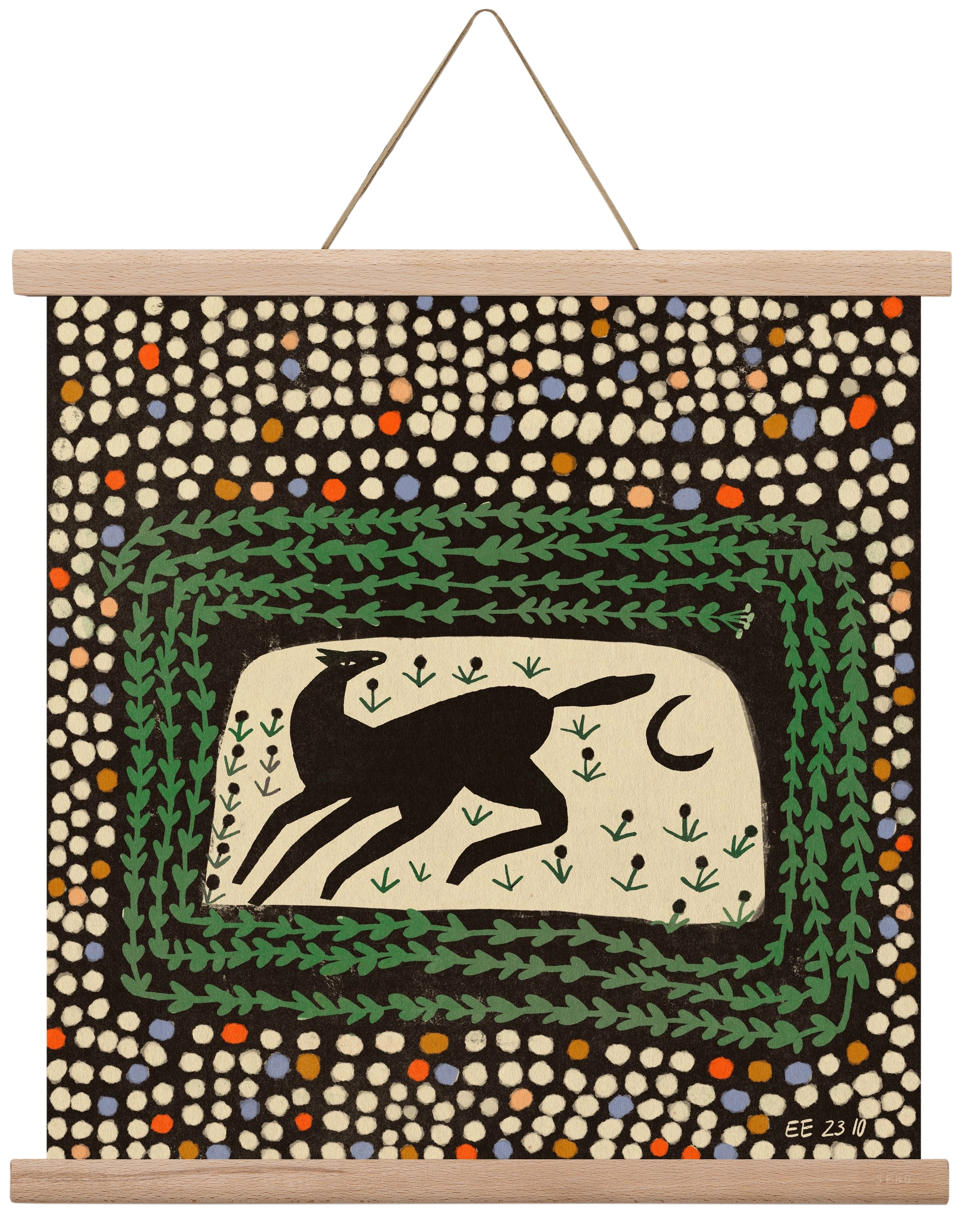 Magic maze, 40x40 cm (40x40 cm), Tölgy akasztó