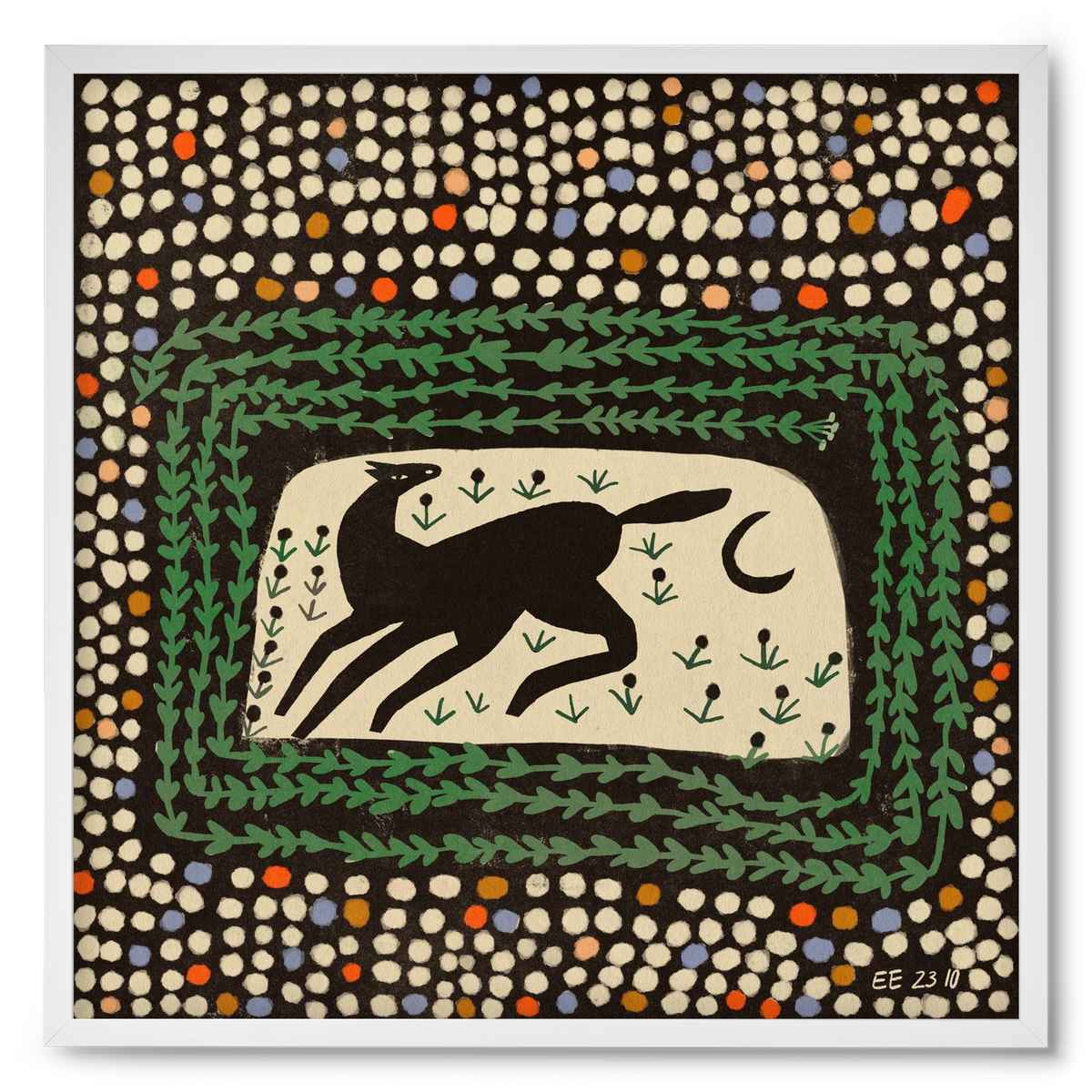 Magic maze, 50x50 cm (50x50 cm), Fehér keret