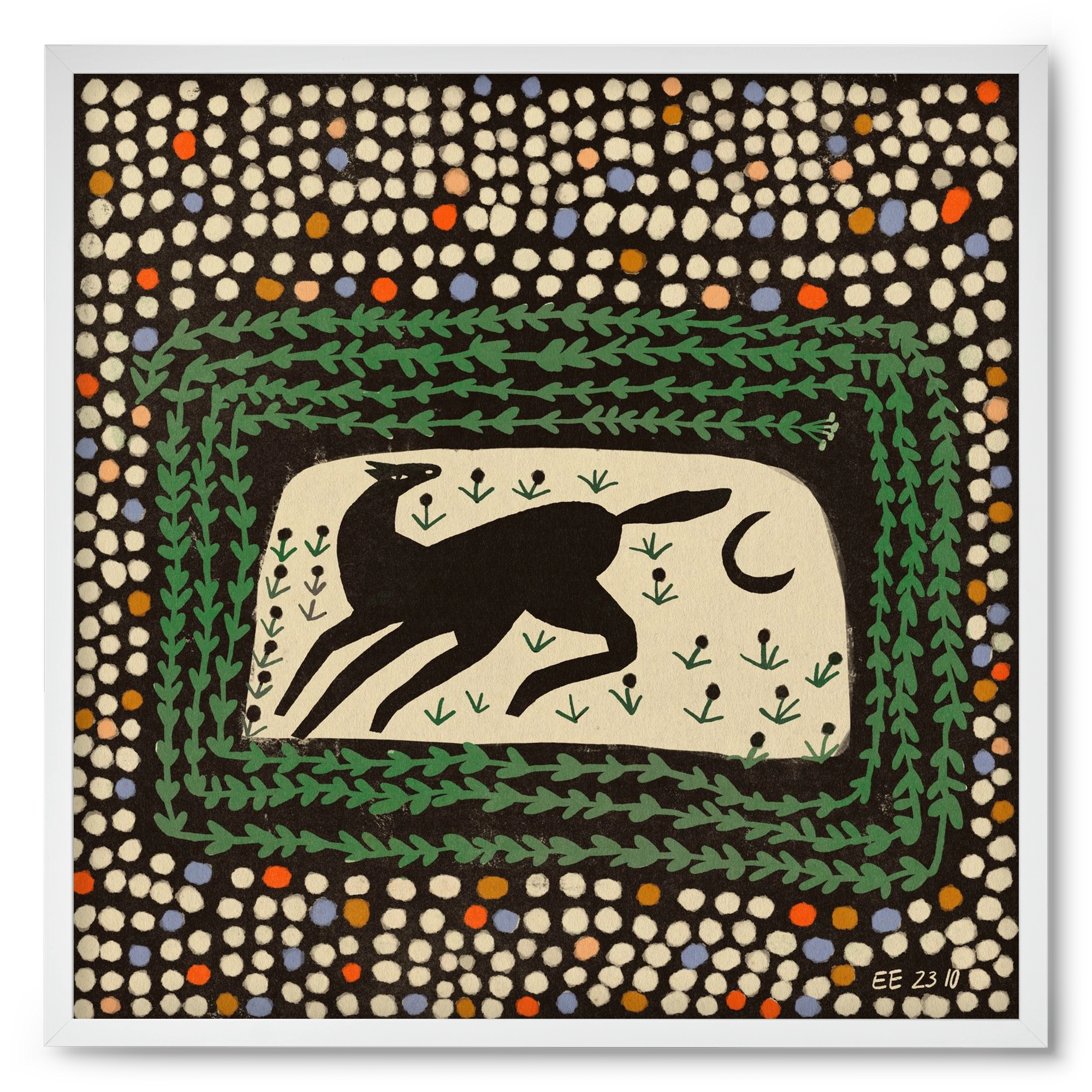 Magic maze, 50x50 cm (50x50 cm), Fehér keret