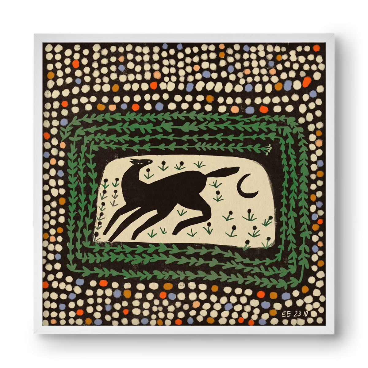 Magic maze, 40x40 cm (40x40 cm), Fehér keret