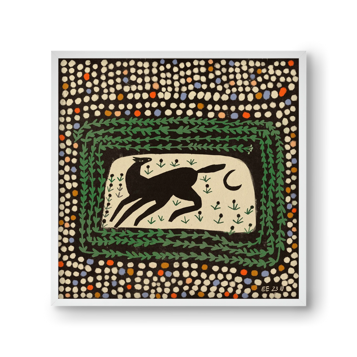 Magic maze, 30x30 cm (30x30 cm), Fehér keret