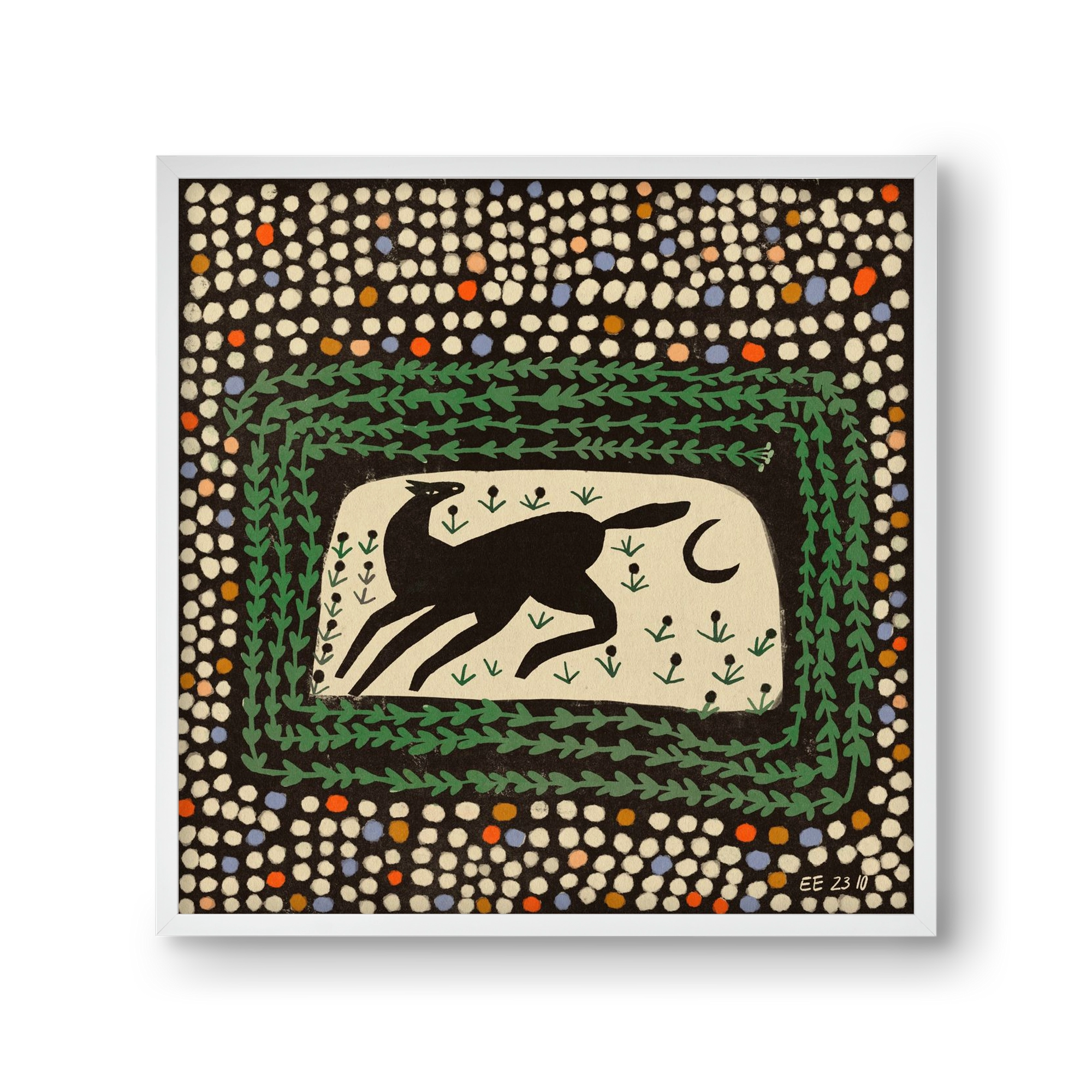 Magic maze, 30x30 cm (30x30 cm), Fehér keret