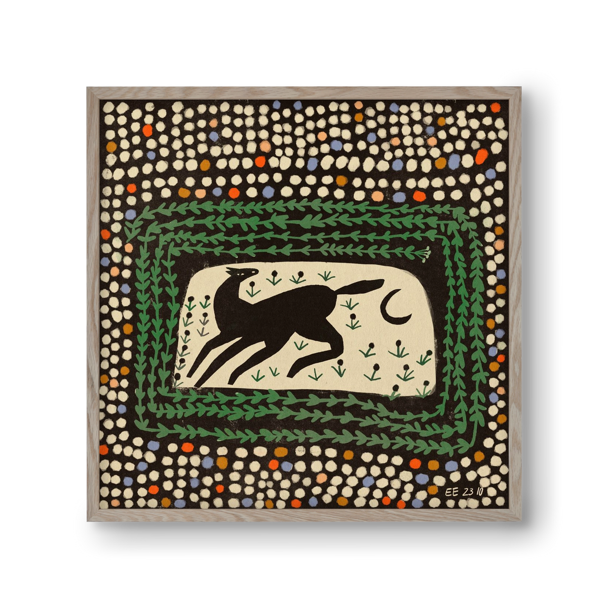 Magic maze, 30x30 cm (30x30 cm), Tölgy keret