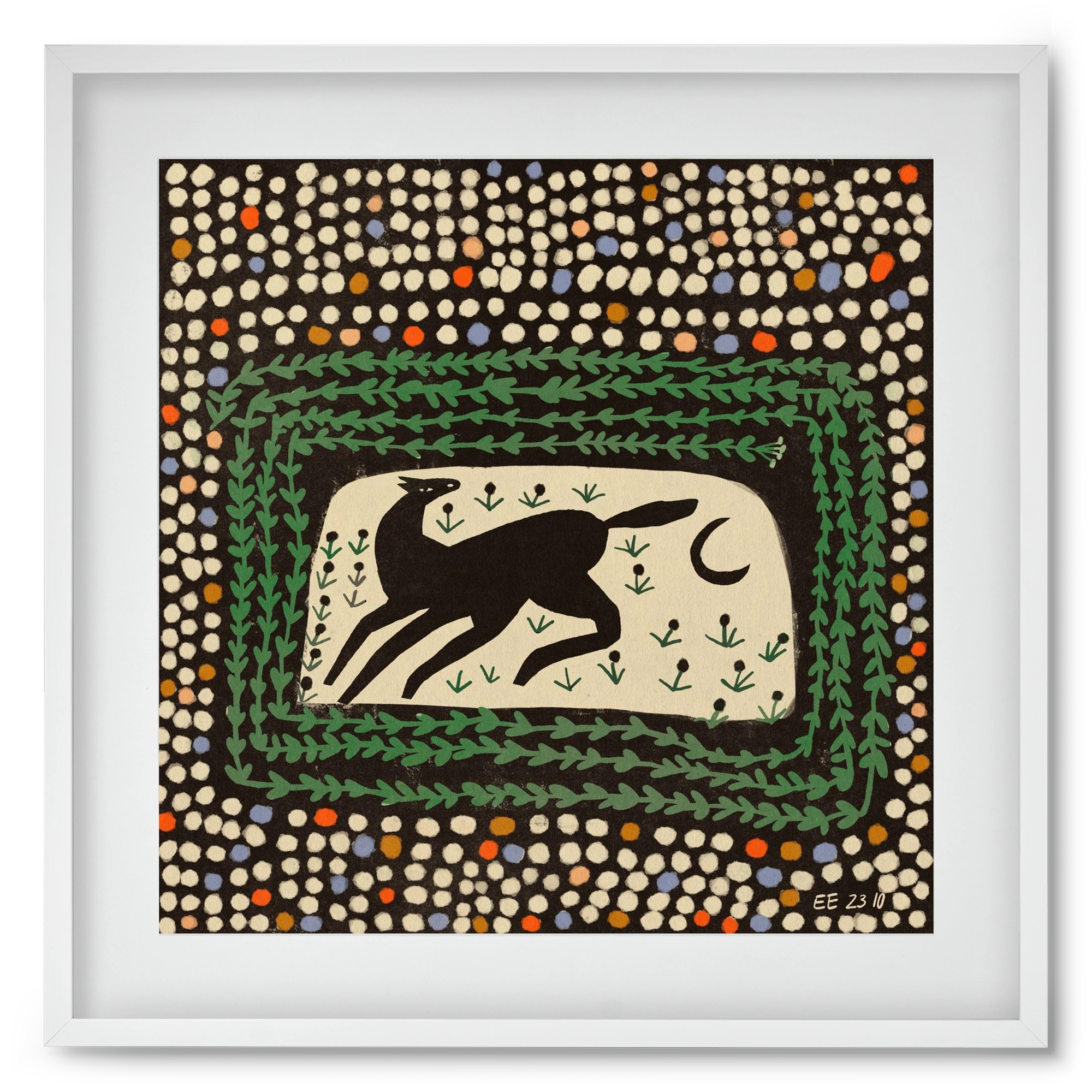 Magic maze, 50x50 cm (40x40 cm), Fehér keret, paszpartuval