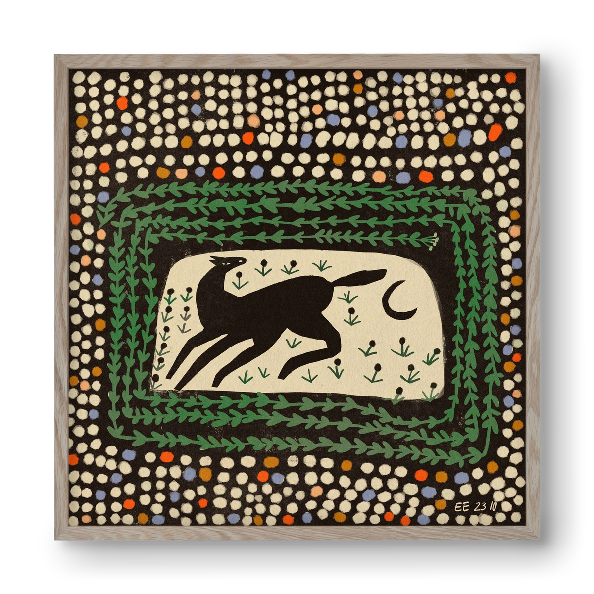 Magic maze, 40x40 cm (40x40 cm), Tölgy keret