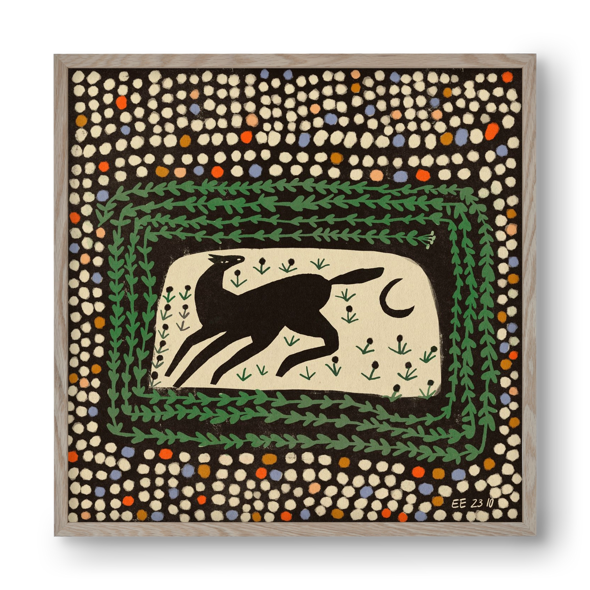 Magic maze, 40x40 cm (40x40 cm), Tölgy keret