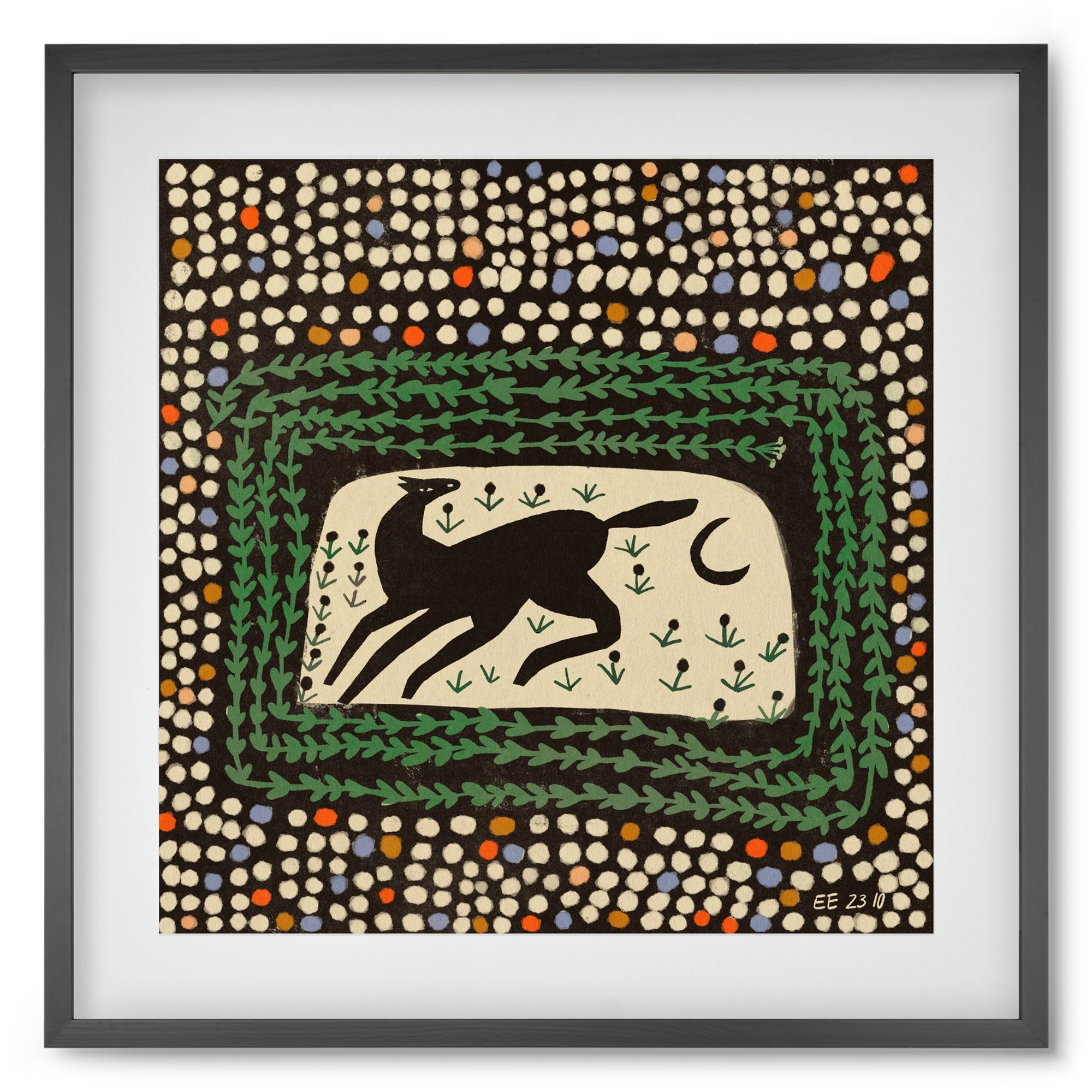 Magic maze, 50x50 cm (40x40 cm), Fekete keret, paszpartuval