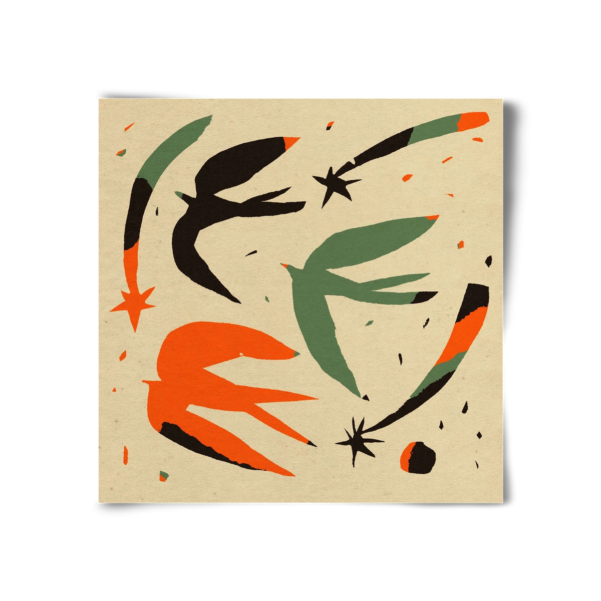 Bird pattern, 30x30 cm, Keret nélkül