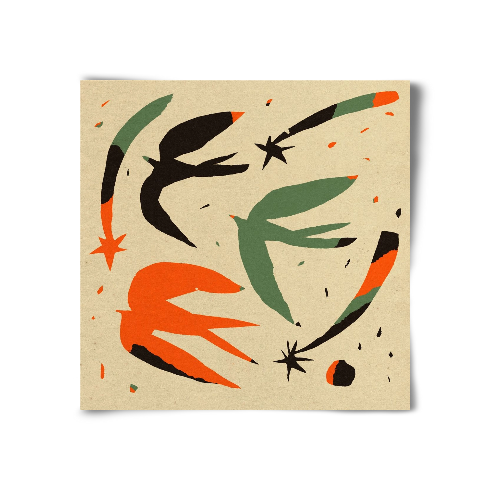 Bird pattern, 30x30 cm, Keret nélkül