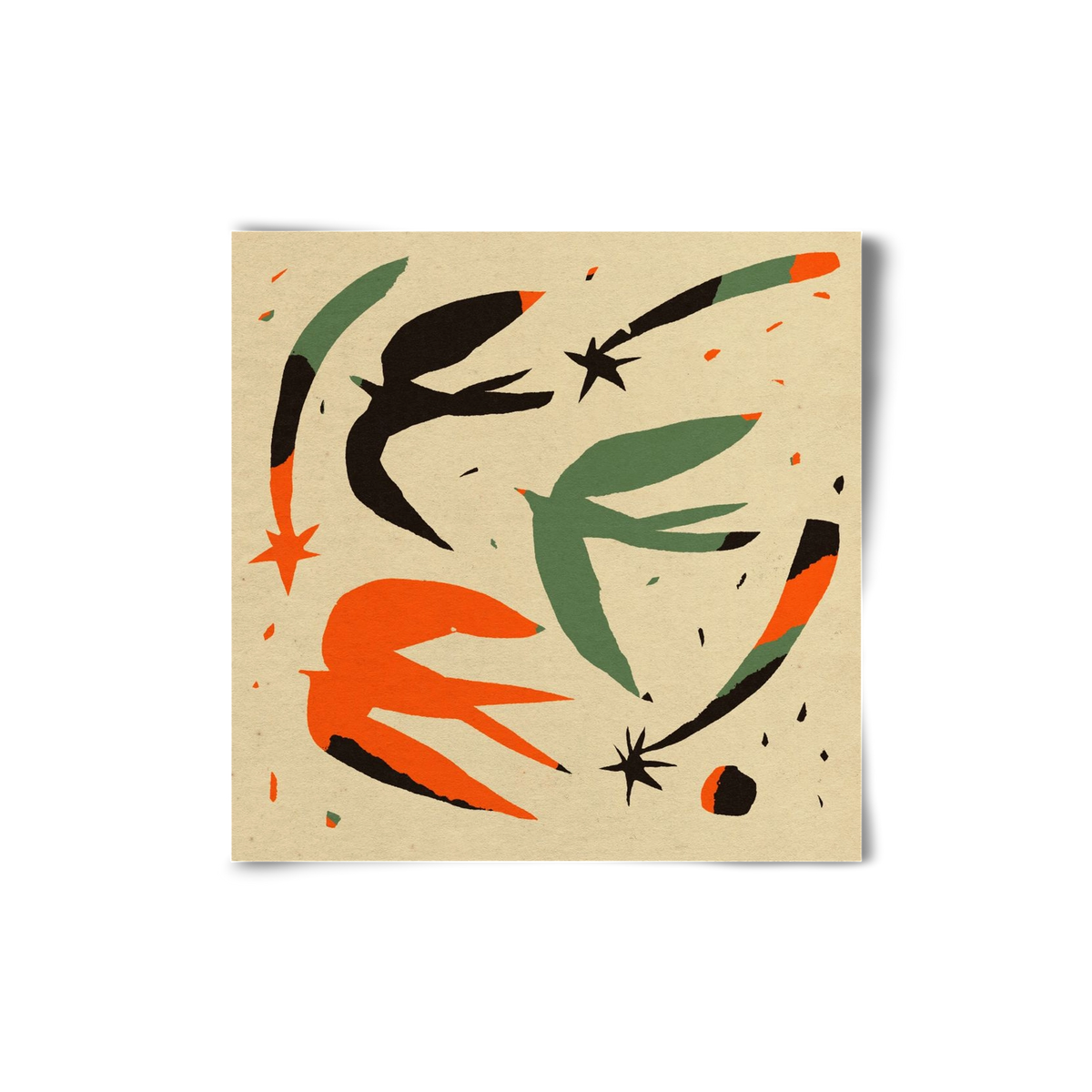 Bird pattern, 20x20 cm, Keret nélkül