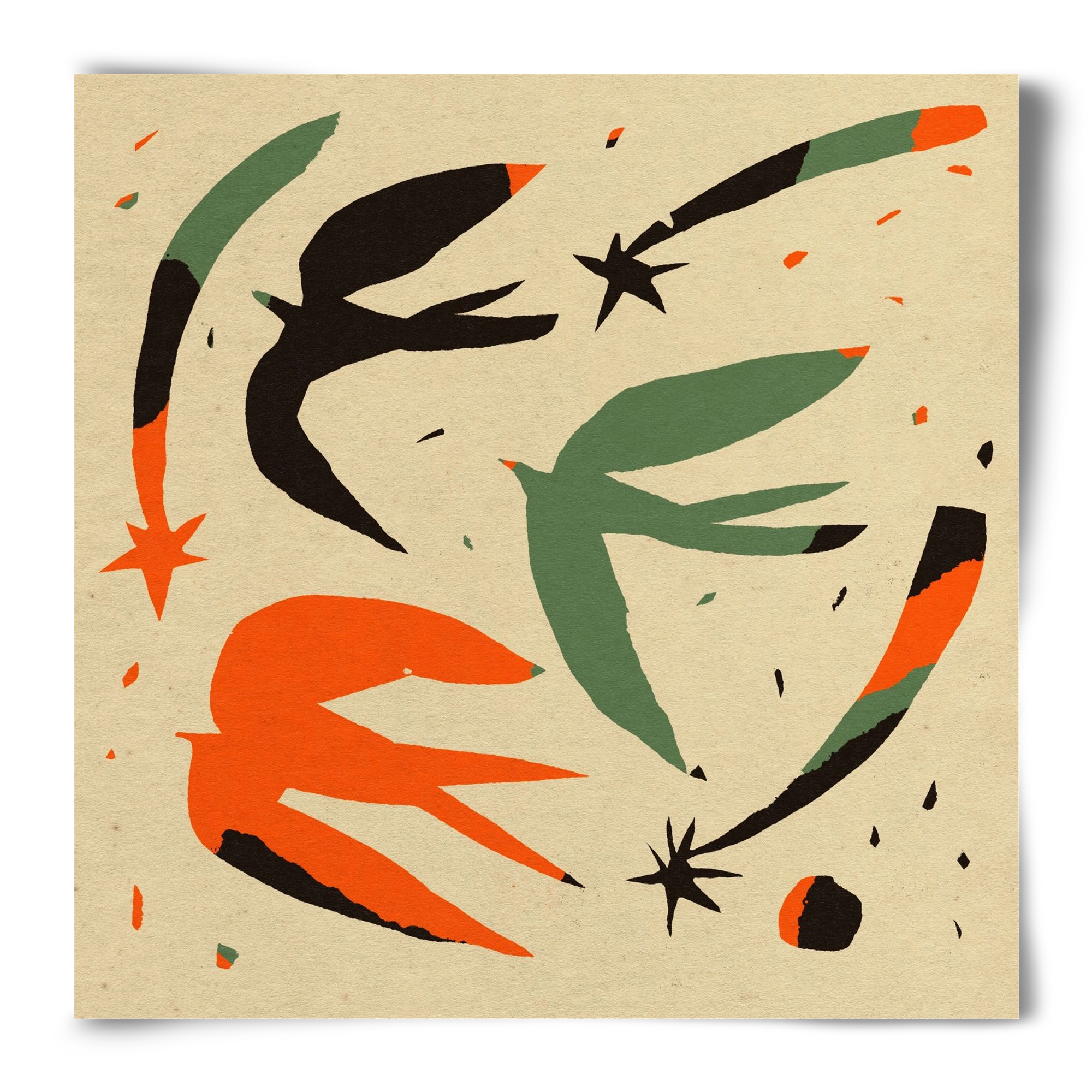 Bird pattern, 50x50 cm, Keret nélkül