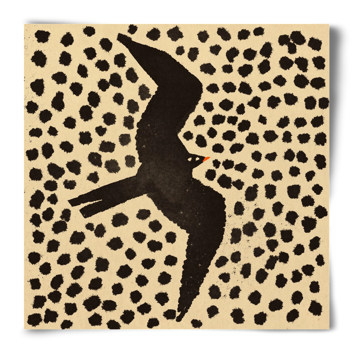 Black bird, 50x50 cm, Keret nélkül