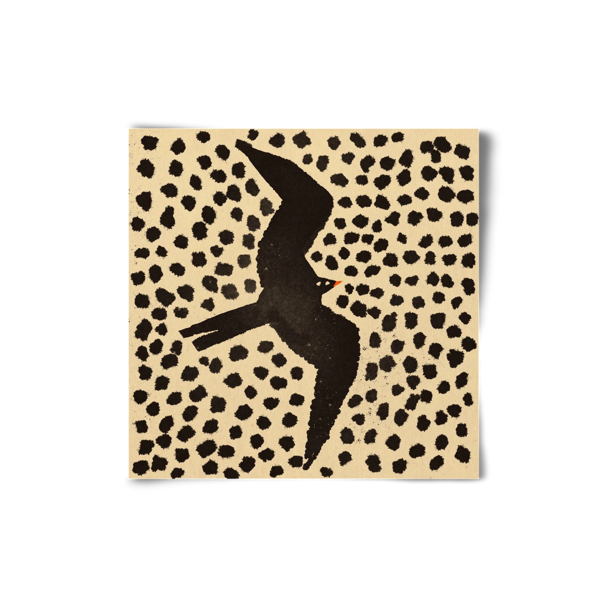 Black bird, 20x20 cm, Keret nélkül