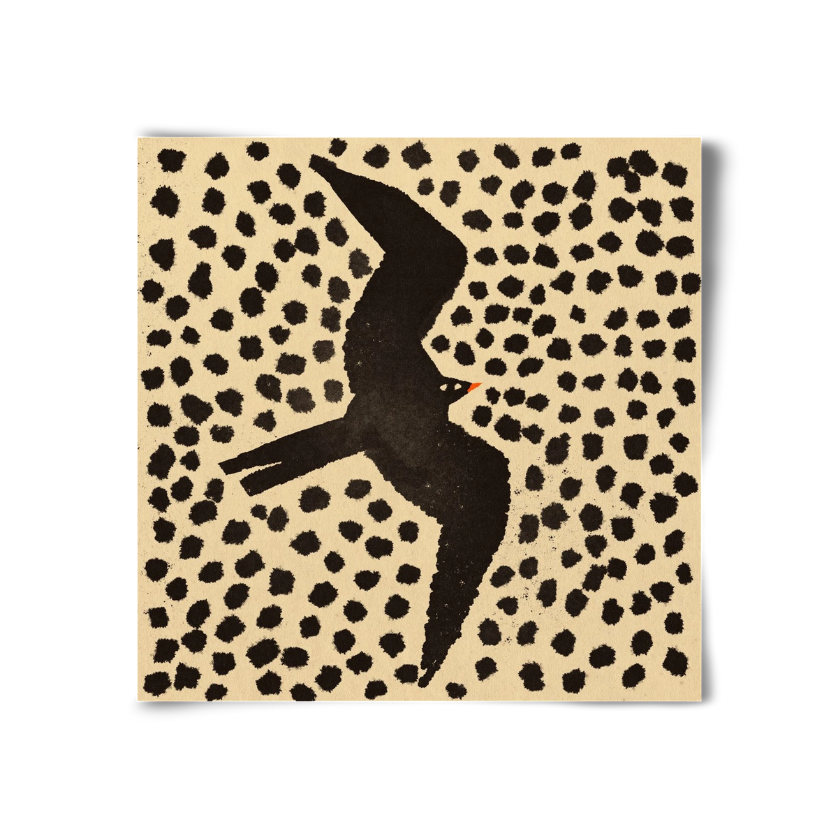 Black bird, 30x30 cm, Keret nélkül