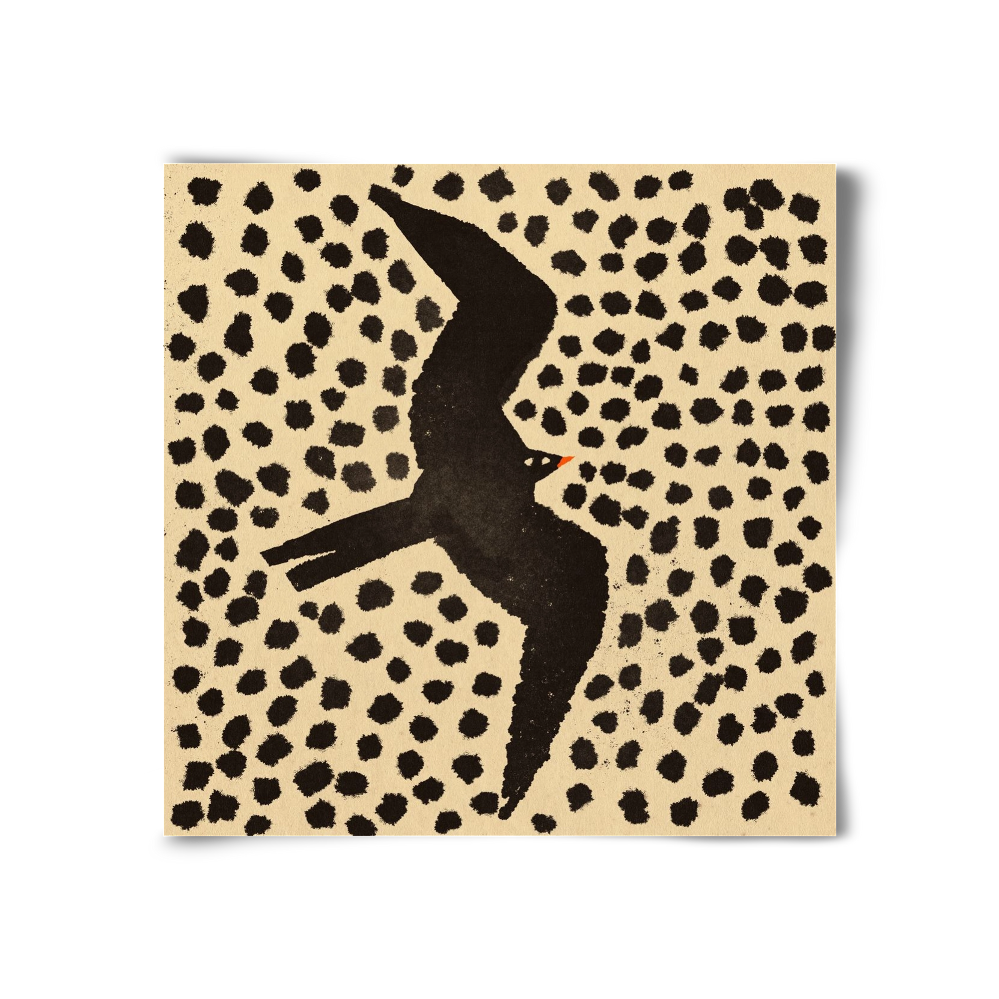 Black bird, 30x30 cm, Keret nélkül