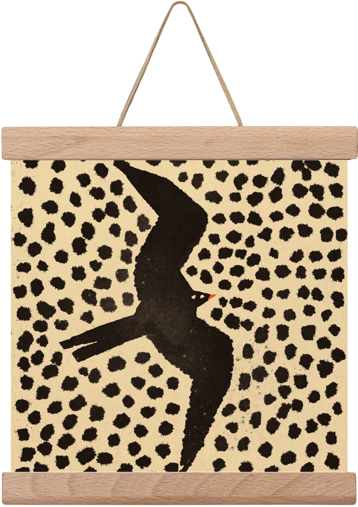 Black bird, 20x20 cm (20x20 cm), Tölgy akasztó