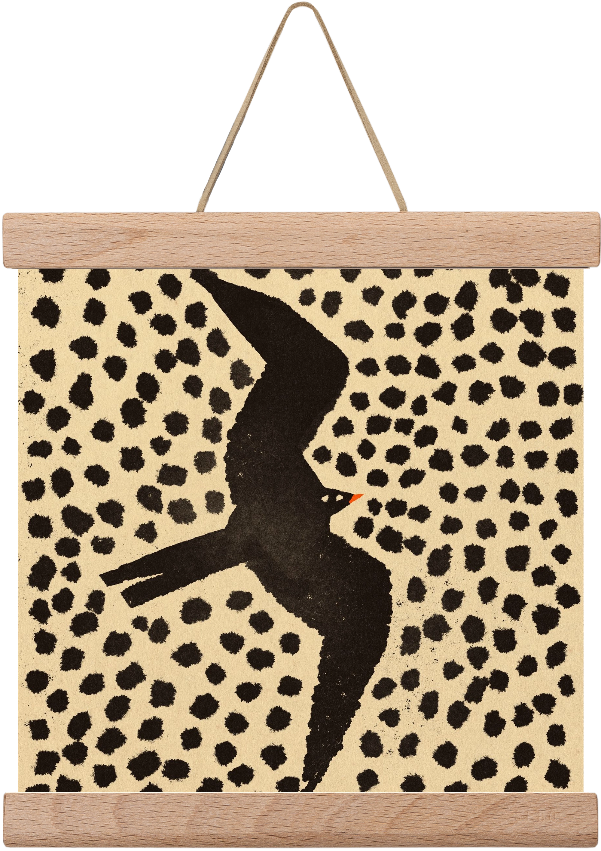 Black bird, 20x20 cm (20x20 cm), Tölgy akasztó