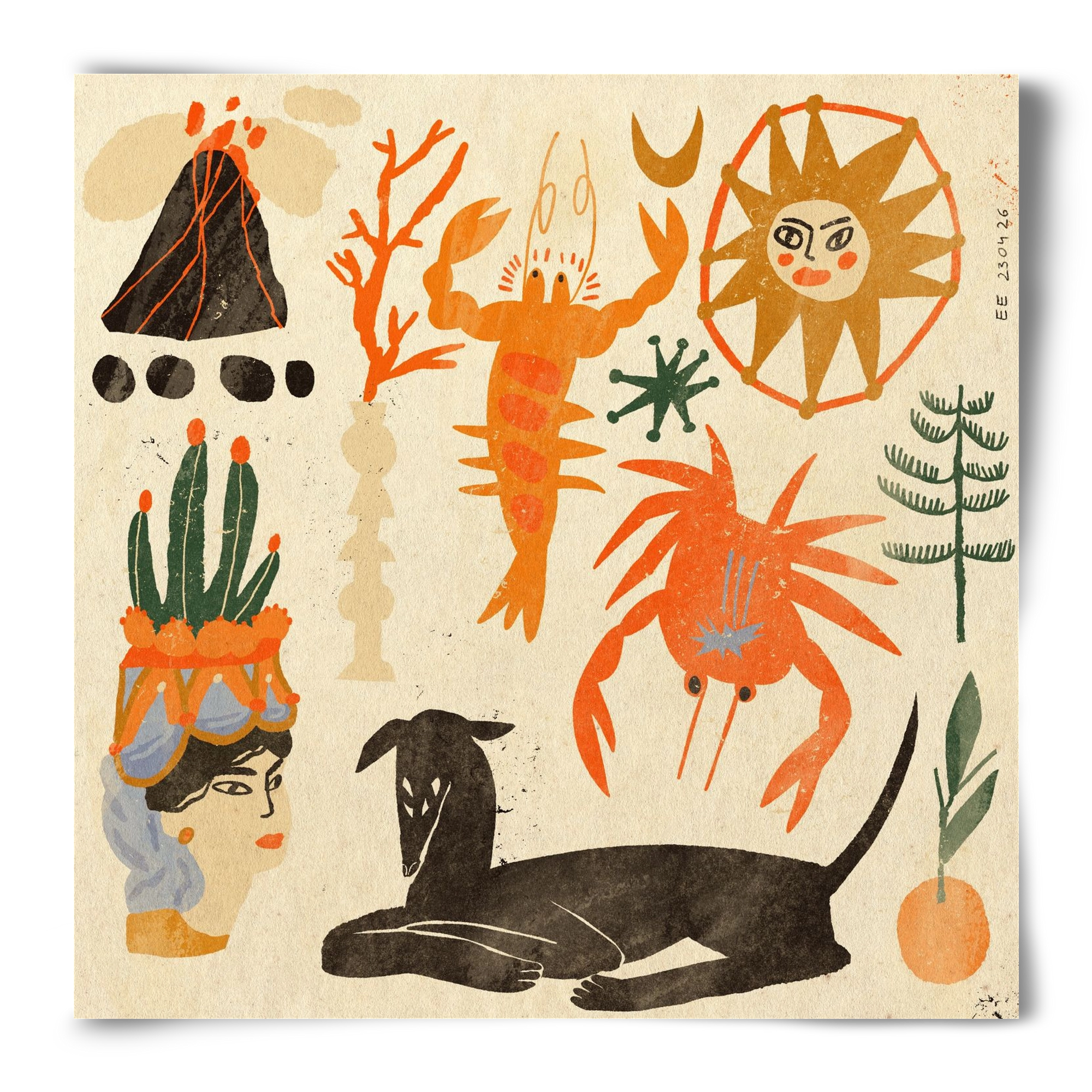 Catania, 50x50 cm, Keret nélkül