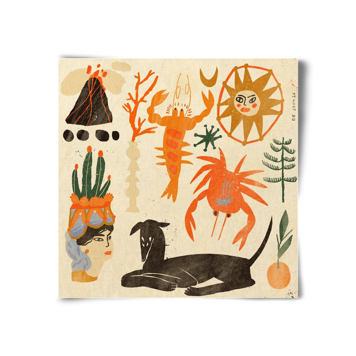 Catania, 30x30 cm, Keret nélkül