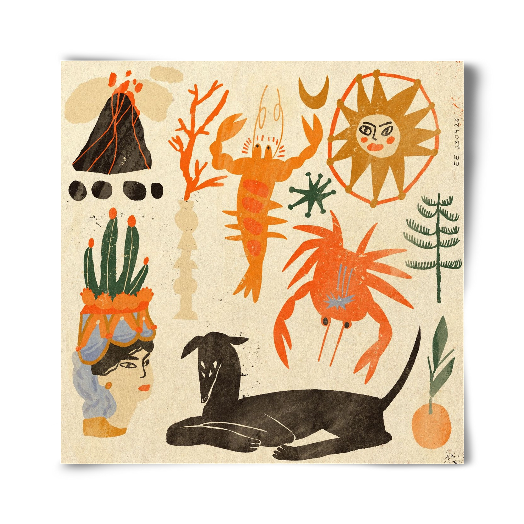 Catania, 40x40 cm, Keret nélkül