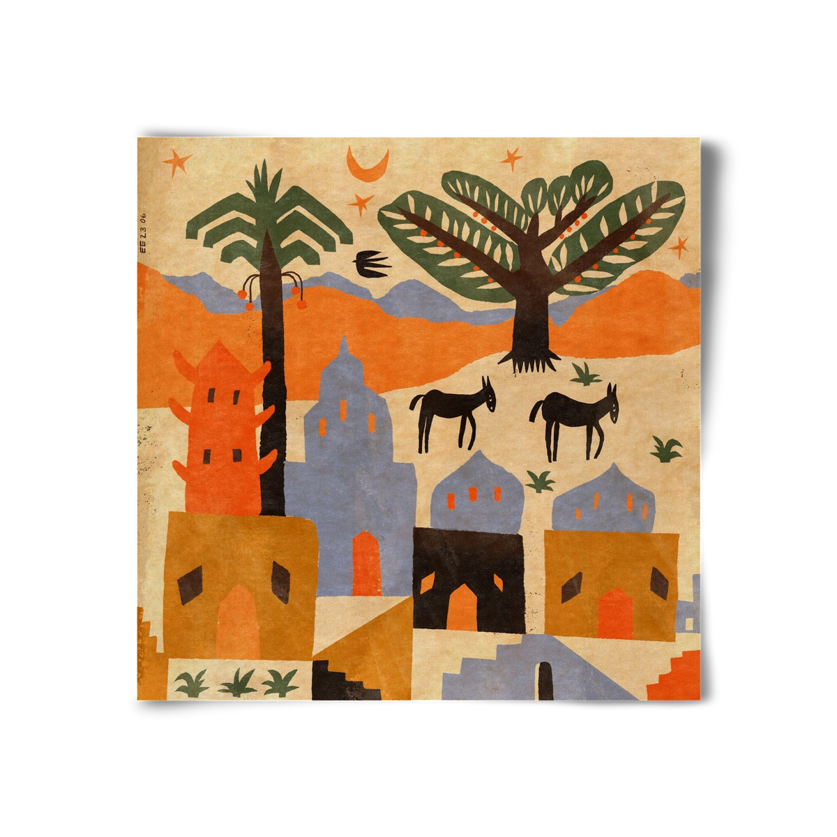 Egypt, 30x30 cm, Keret nélkül