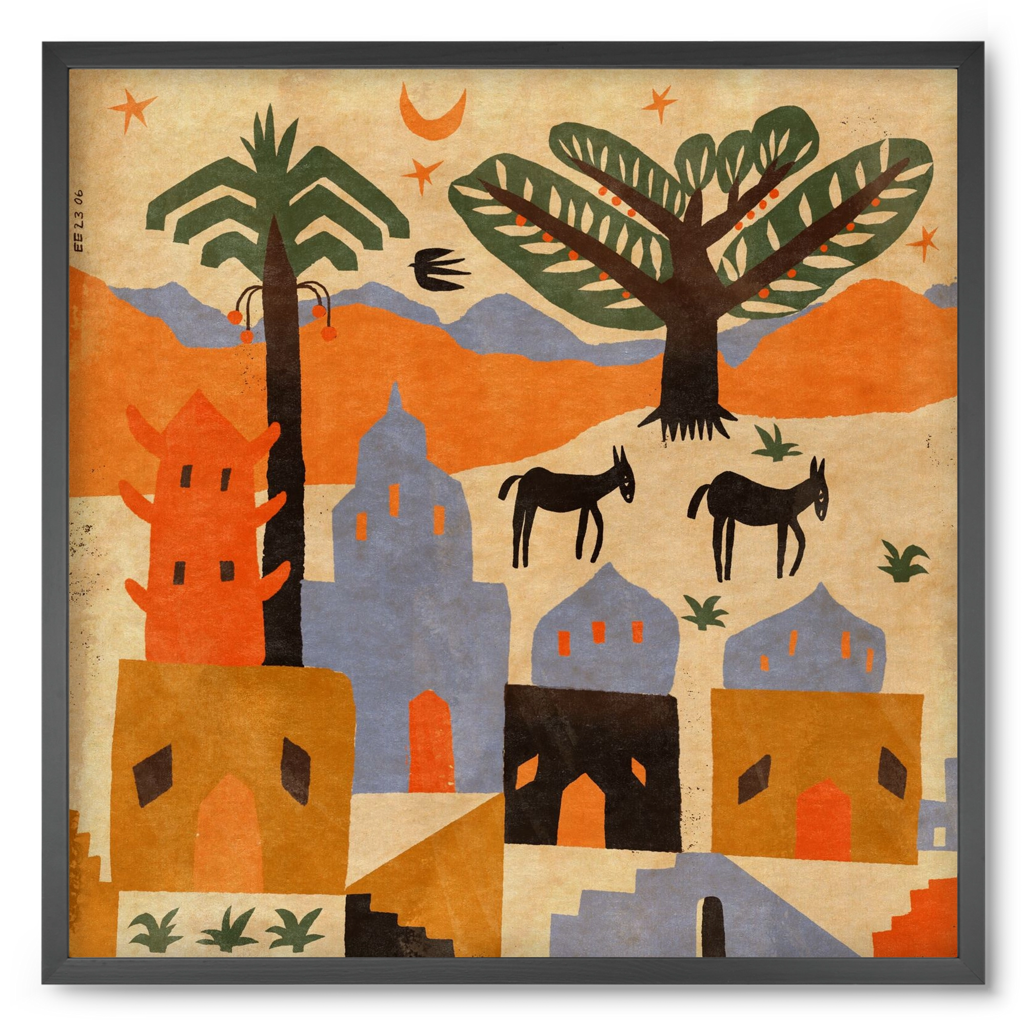 Egypt, 50x50 cm (50x50 cm), Fekete keret