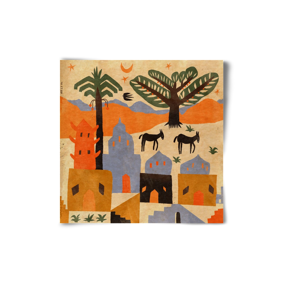 Egypt, 20x20 cm, Keret nélkül