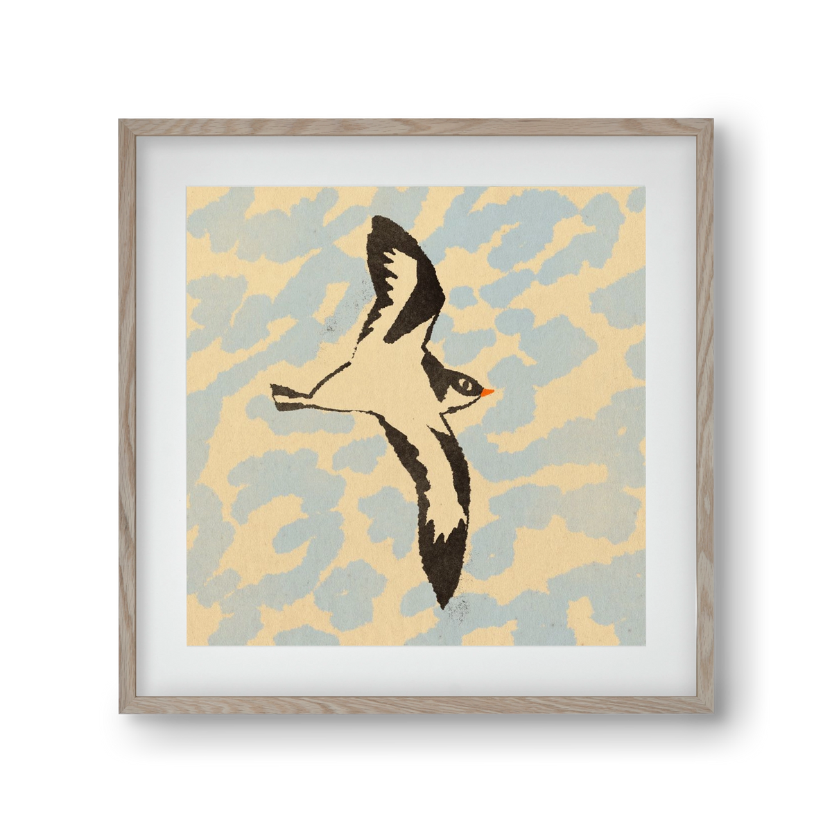 Swallow bird, 30x30 cm (20x20 cm), Tölgy keret, paszpartuval