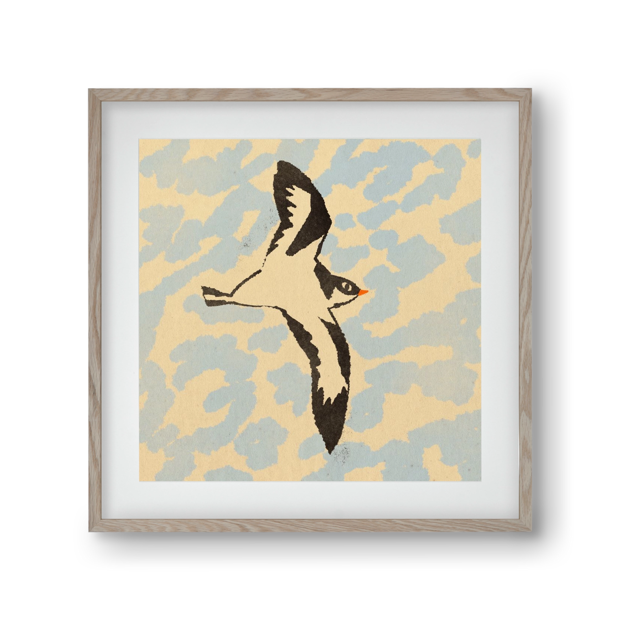 Swallow bird, 30x30 cm (20x20 cm), Tölgy keret, paszpartuval