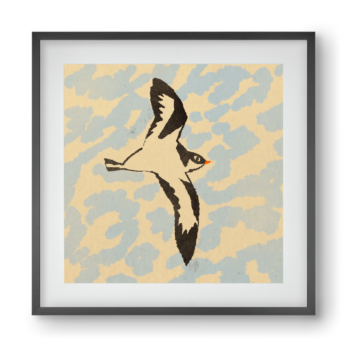 Swallow bird, 40x40 cm (30x30 cm), Fekete keret, paszpartuval
