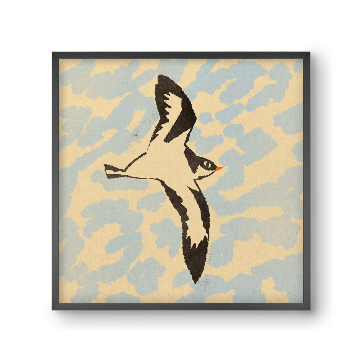 Swallow bird, 30x30 cm (30x30 cm), Fekete keret