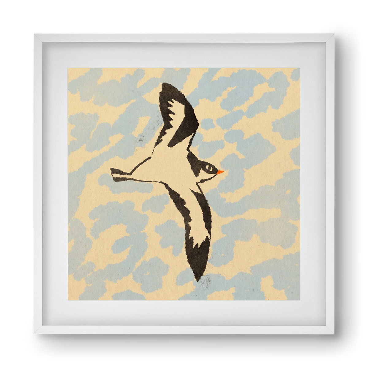Swallow bird, 40x40 cm (30x30 cm), Fehér keret, paszpartuval