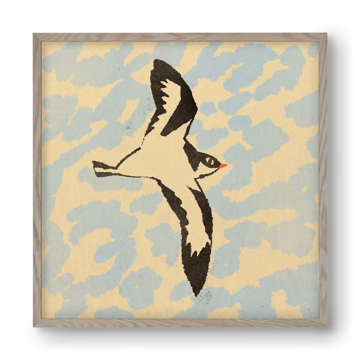 Swallow bird, 40x40 cm (40x40 cm), Tölgy keret