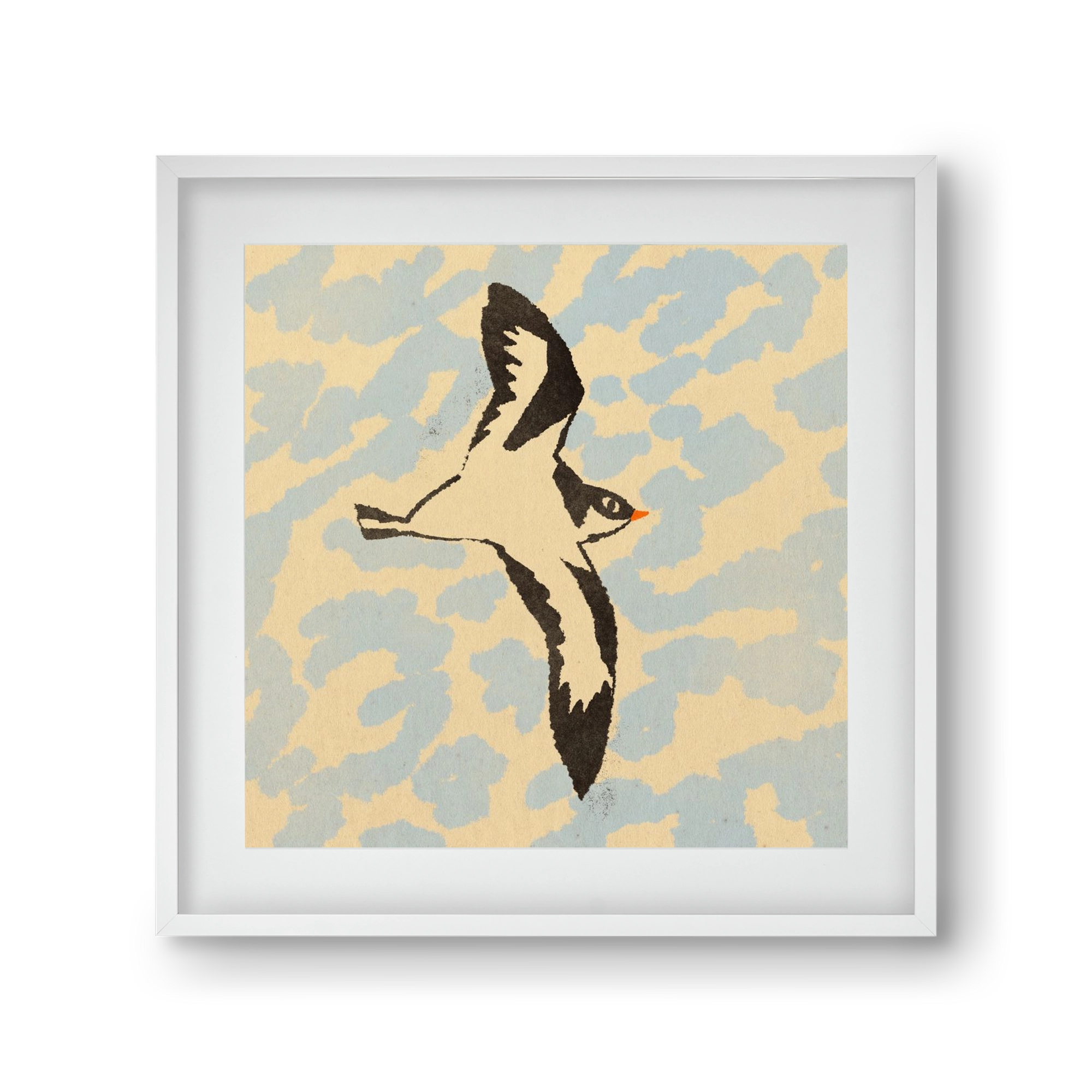 Swallow bird, 30x30 cm (20x20 cm), Fehér keret, paszpartuval
