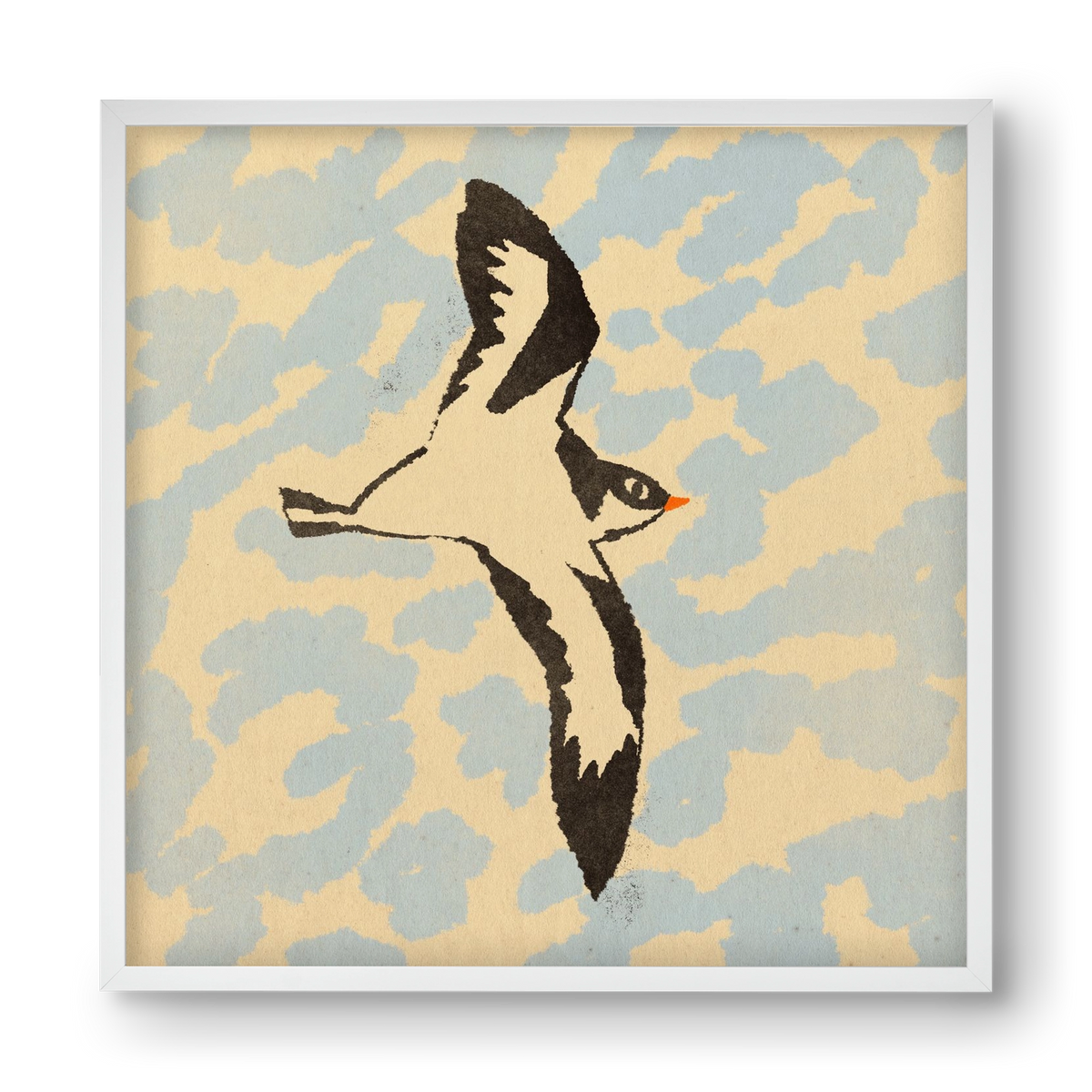Swallow bird, 40x40 cm (40x40 cm), Fehér keret