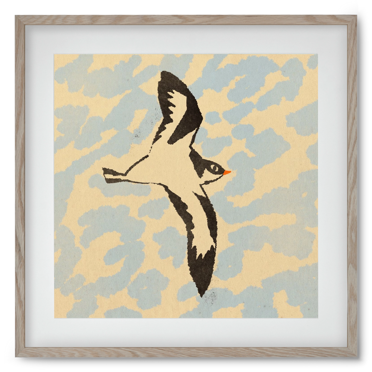 Swallow bird, 50x50 cm (40x40 cm), Tölgy keret, paszpartuval