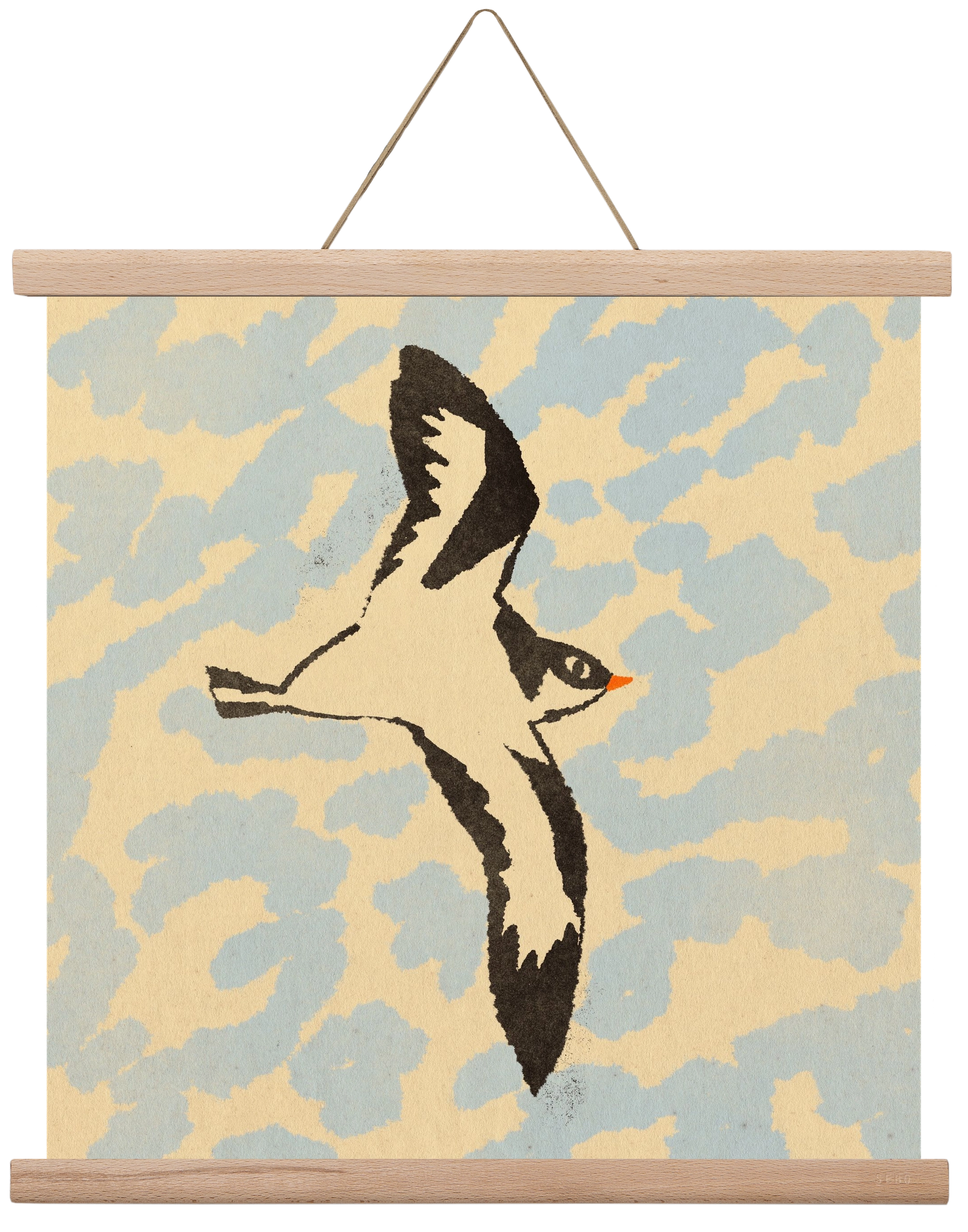 Swallow bird, 40x40 cm (40x40 cm), Tölgy akasztó