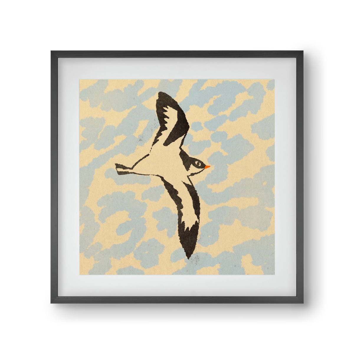 Swallow bird, 30x30 cm (20x20 cm), Fekete keret, paszpartuval