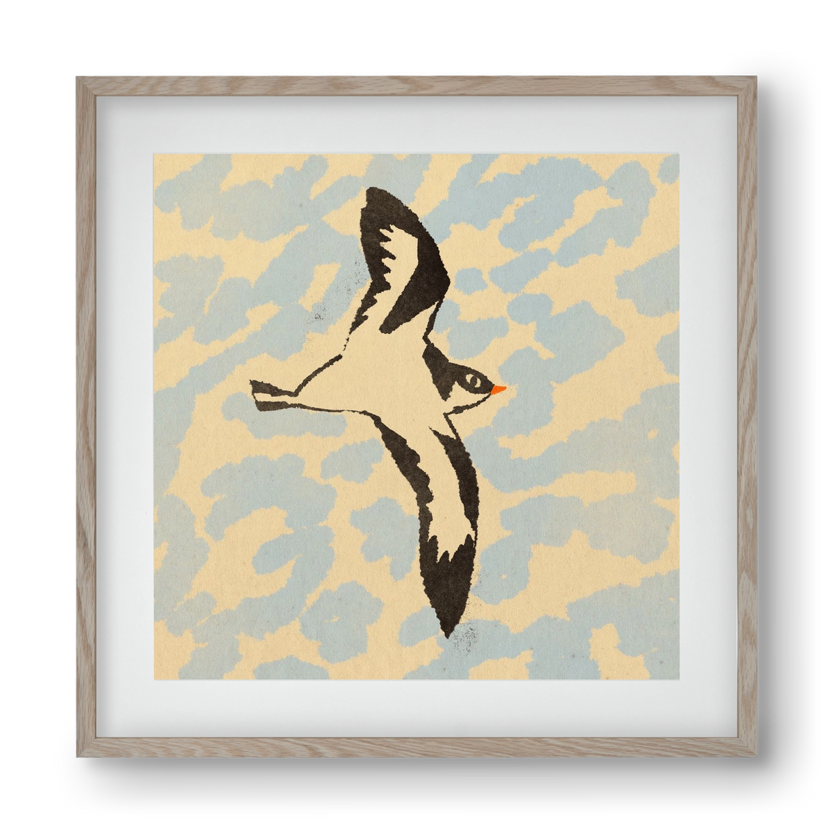 Swallow bird, 40x40 cm (30x30 cm), Tölgy keret, paszpartuval